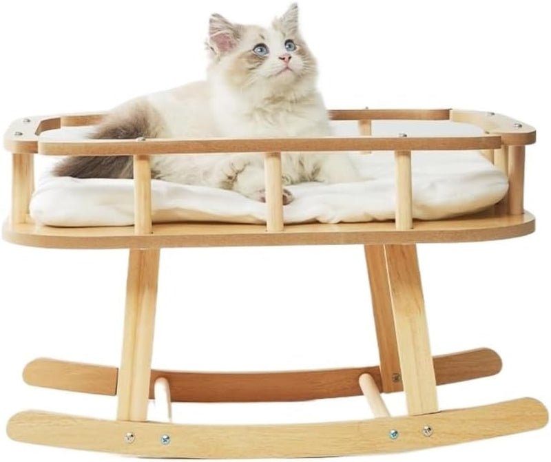 Pet Bed Cat Bed Wooden Pet Hammock Cat Bed Can Be Used in All Seasons