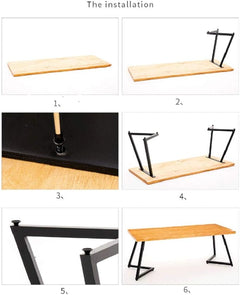 Echo Solid Wood Dining Cafe & Restaurant Table with Metal Leg