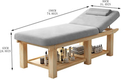 Massage Bed with Solid Wood Structure Table and Beauty Saloon
