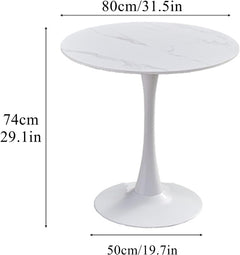 Celeste White Round Cafe Table