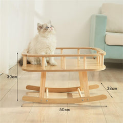 Pet Bed Cat Bed Wooden Pet Hammock Cat Bed Can Be Used in All Seasons