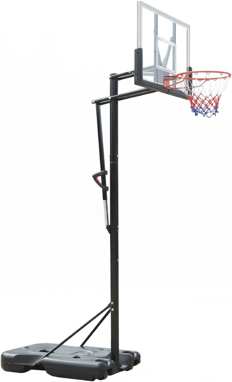 Adjustable Portable Basketball Hoop with Wheels – 4.4ft to 10ft Height, Indoor/Outdoor