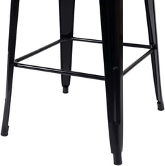 Restaurant and Cafe Metal Bar Table Black