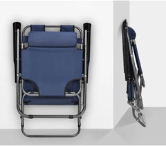 Beach Chair with Adjustable Backrest Pillow