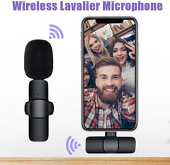 2 in 1 Portable Mini Clip-On Microphone Wireless Recording Live Stream Vlogs Microphone