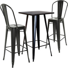 Restaurant and Cafe Metal Bar Table Black