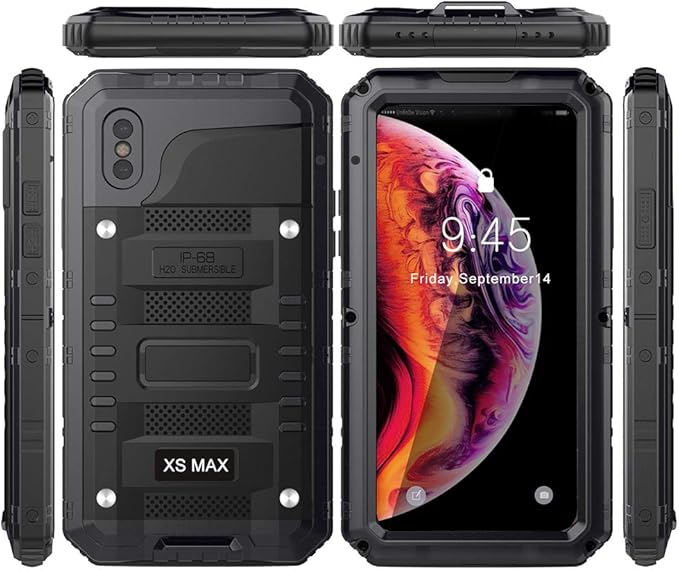 iPhone XS MAX Waterproof Case, IP68 Fully Waterproof Full Protection Cover Conversion Case