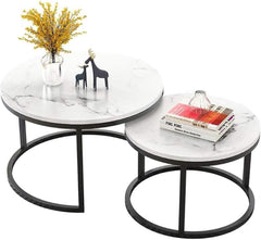 Round Coffee Table Set of Nested Coffee Table