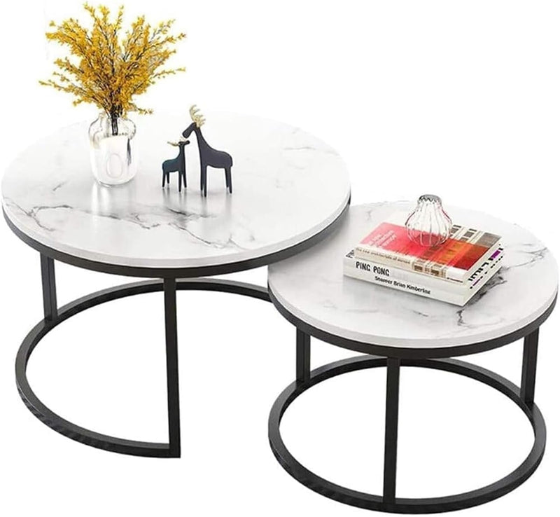 Round Coffee Table Set of Nested Coffee Table