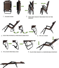 Beach Chair with Adjustable Backrest Pillow