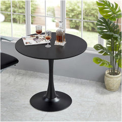 Celeste Black Round Cafe Table