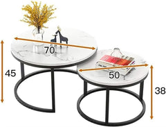 Round Coffee Table Set of Nested Coffee Table