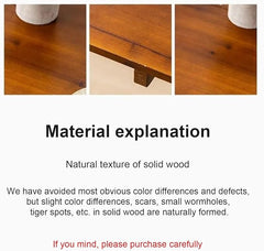Modern Solid Wood Dining Table Industrial Design with Sturdy Metal Frame
