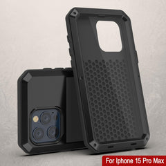 iPhone 15 Pro Max Metal Case Heavy Duty Armor Shockproof Case