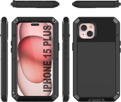 iPhone 15 Plus Metal Case Heavy Duty Armor Shockproof Case
