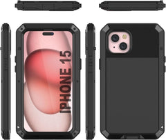 iPhone 15 Metal Case Heavy Duty Armor Shockproof Case