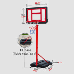 Basketball Stand System Hoop Ring Height Adjustable Promo