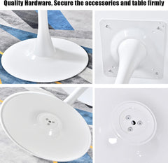 Celeste White Round Cafe Table