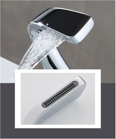 Bathroom Sink Faucet Single Hole Tap Basin Deck Mounted Hot and Cold Water Mixer Crane Chrome Faucets
