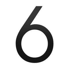 Stick On Slim House Number - Black Iron