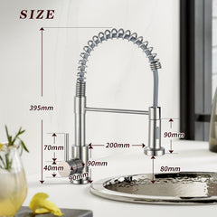 Kitchen Faucet with Pull Out Spray Spring Sink Kitchen Mixer Tap with Pull Down Sprayer