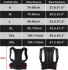 Adjustable Back Shoulder Posture Corrector Belt