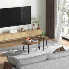 Industrial Nest Of Tables Wooden Coffee Sofa Side End Table Display Flowers Lamp