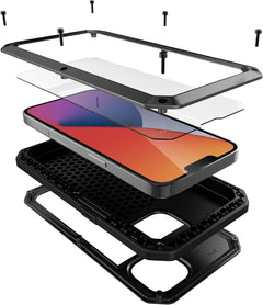 iPhone 14 Plus Tanker Full Body Metal Armor Phone Case Heavy Duty Defender Shockproof Case