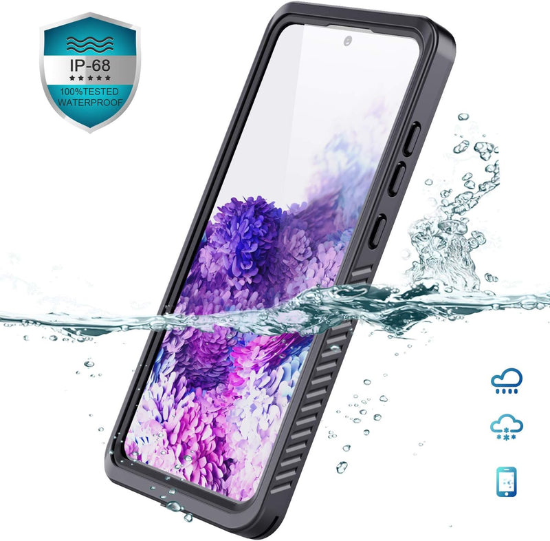 Galaxy S20 Ultra Waterproof Case, Protective Clear Cover with Built-in Screen Protector