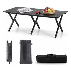 Heavy Duty Folding Camping Roll-Up Picnic Outdoor Table with Carry Bag