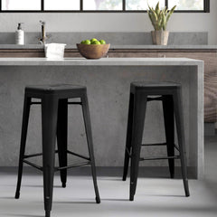 Metal Cafe Bar Stool Chair - Set of 4 pcs +  Snap Deal.