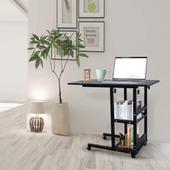 Height Adjustable Laptop table desk Wheels Side Table Care Table Breakfast Table