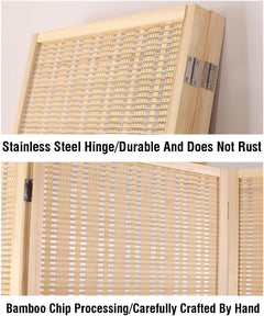 Bamboo Room Divider – 5 Panel Folding Privacy Screen