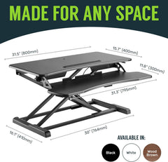 My Office Sit Stand Desk Riser Standing Desk 800W x 400D x 110-505mmH
