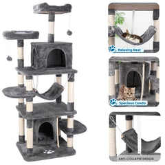 Cat Tree Pet Cat Tower Condo Tower 170 CM