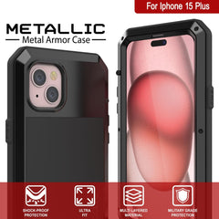 iPhone 15 Plus Metal Case Heavy Duty Armor Shockproof Case