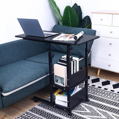 Height Adjustable Laptop table desk Wheels Side Table Care Table Breakfast Table