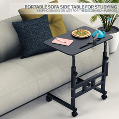 Computer Study Desk Laptop Table With Wheel Study Desk Black