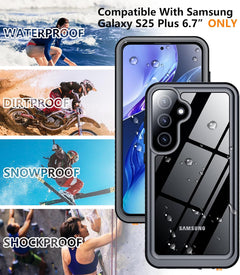 Waterproof Case for Samsung Galaxy S25 Plus Rugged Shockproof & Dustproof Cover