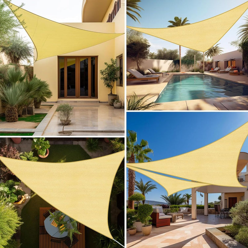 Sun Shade Triangle 3x3x3m Waterproof Shade Cover for Outdoor Garden Patio Party