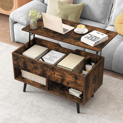 80cm Lift Top Coffee Table, Modern Wooden Lift Top Dining Table
