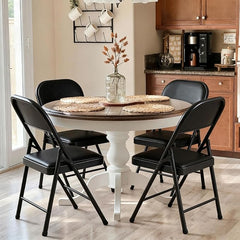 Folding Chairs with Padded Seats – 4 Piece Set