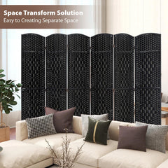 Portable Folding Room Divider Partition – 6 Panel Privacy Screen