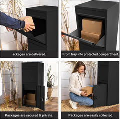 Big Outdoor Mailbox Parcelbox Pillar Letterbox 410x380x1200mm