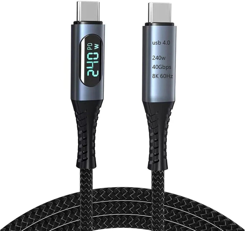 Type C to Type C cable 240W with LED with LED display