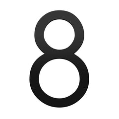 Stick On Slim House Number - Black Iron