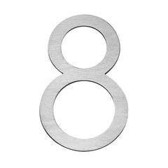 Stick On Slim House Number - Stainless Steel