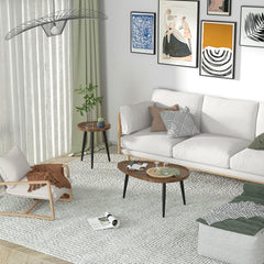 Nesting Coffee Tables Set of 2 for Living Room Display Flowers Lamp