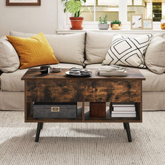 80cm Lift Top Coffee Table, Modern Wooden Lift Top Dining Table