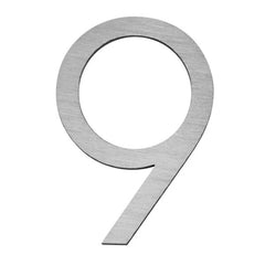 Stick On Slim House Number - Stainless Steel